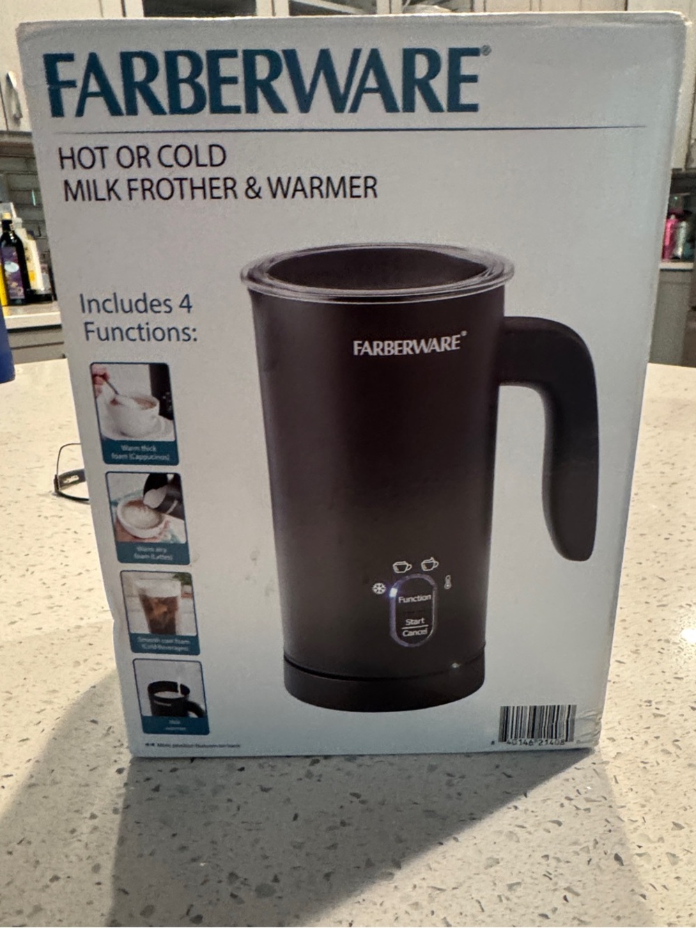 Farberware Black Milk Frother & Warmer